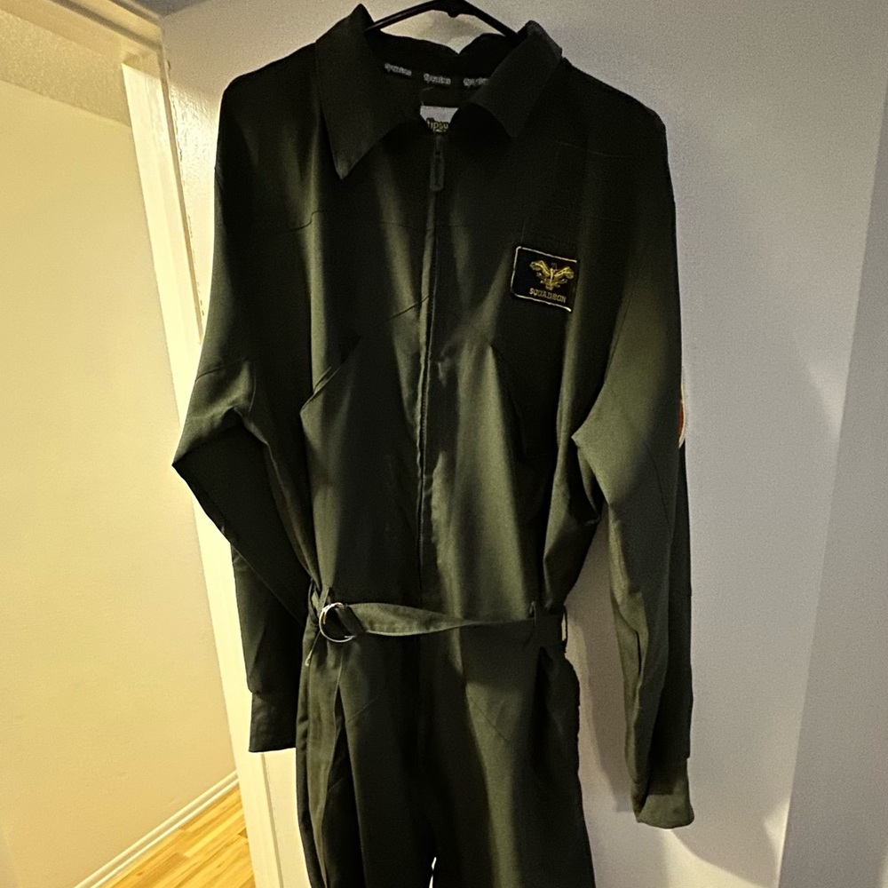 Tipsy Elves Dark Green Flight Suit Halloween Costume
